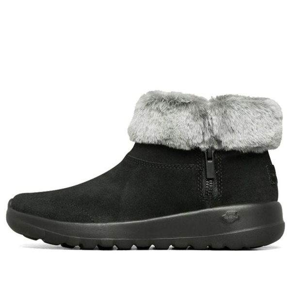 Skechers On-The-Go Joy Snow Boots Fur Black White