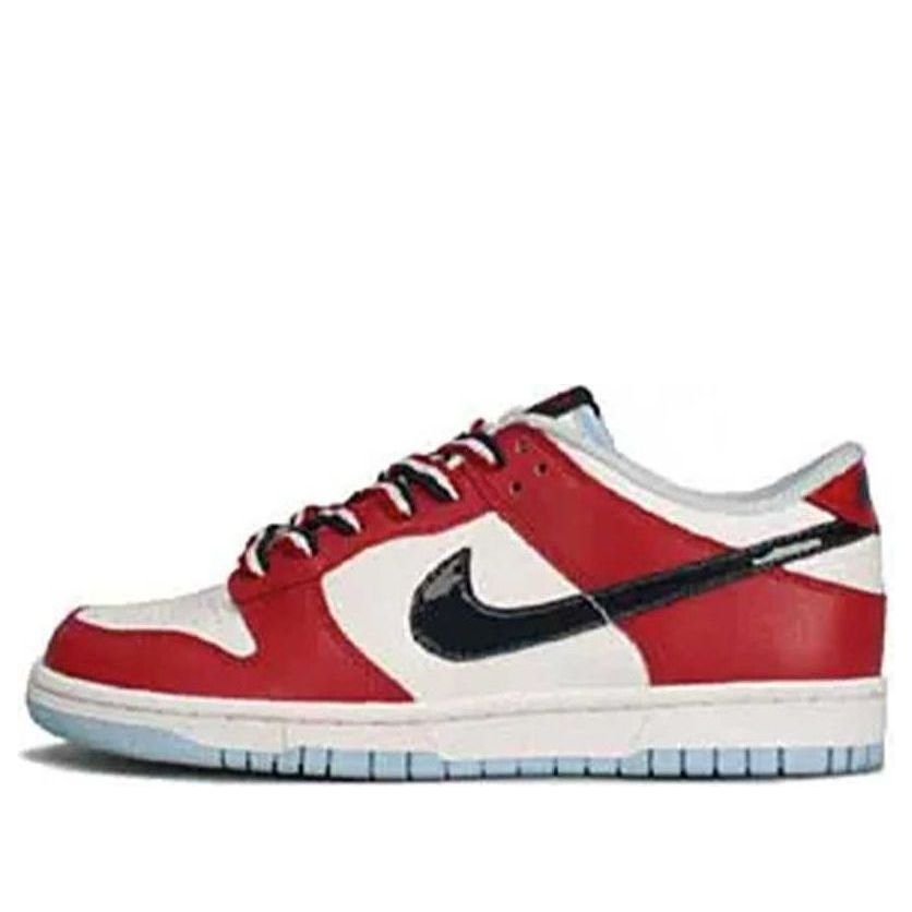 Nike Dunk Low White Mid Navy-Deep Red