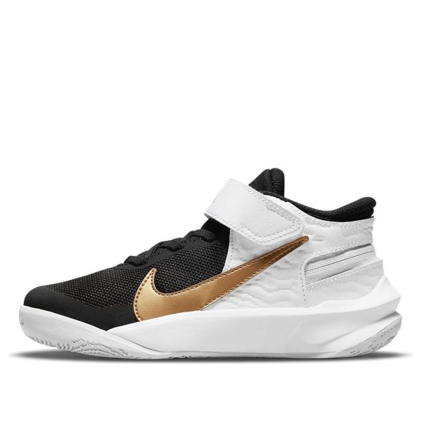 Nike Team Hustle D 10 FlyEase Black White Gold