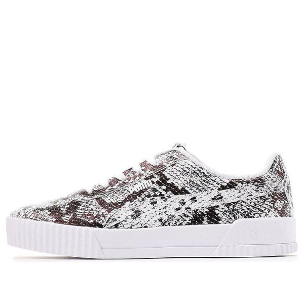 PUMA Carina Reptile Casual Shoes For Black/White