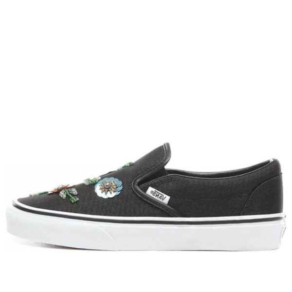 Vans Floral Sequins Slip-On Shoes Black