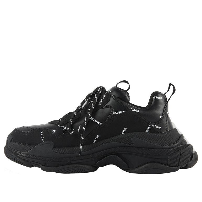 Balenciaga Triple S Sneaker Allover Logo - Black