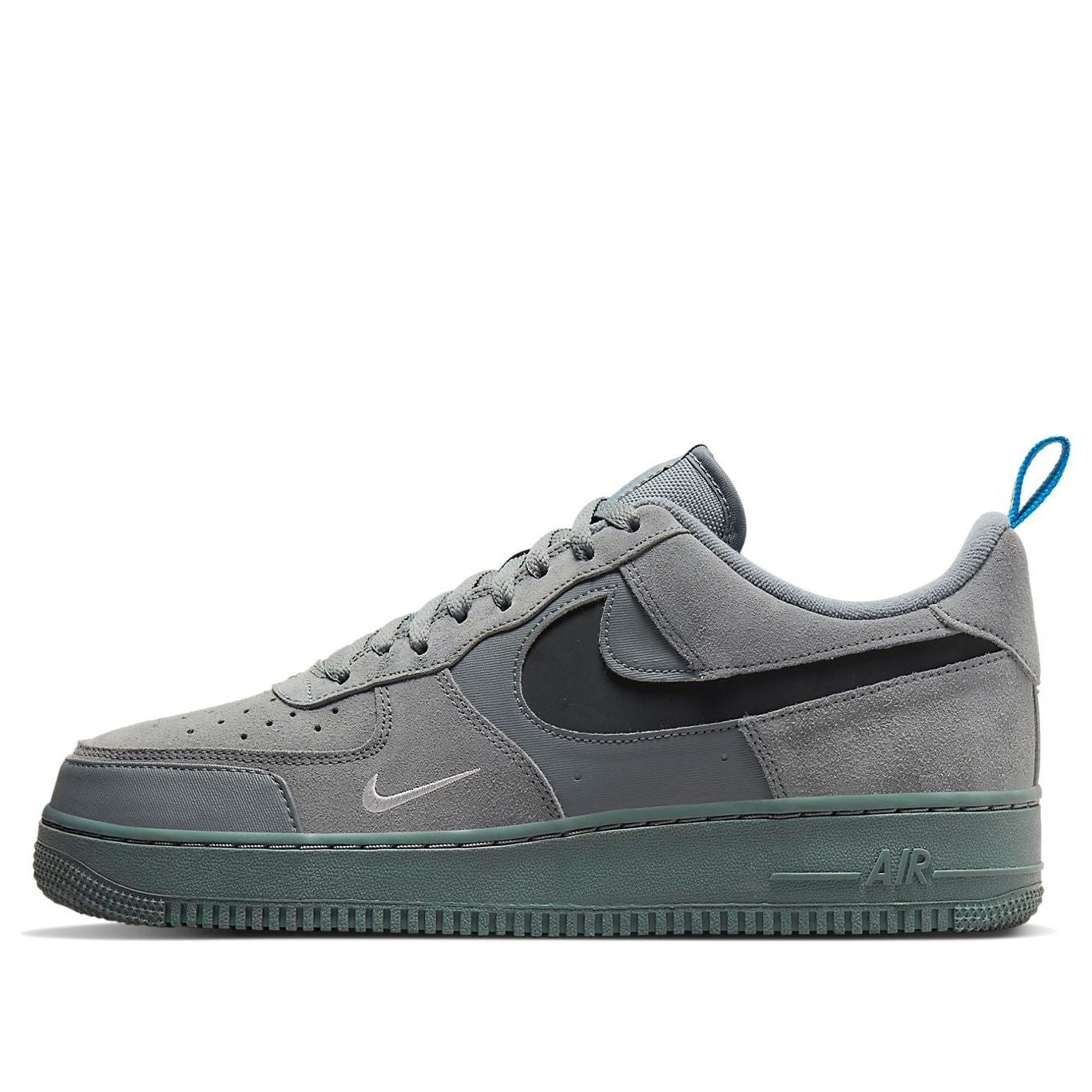 Nike Air Force 1 Low Cut Out Swoosh - Grey