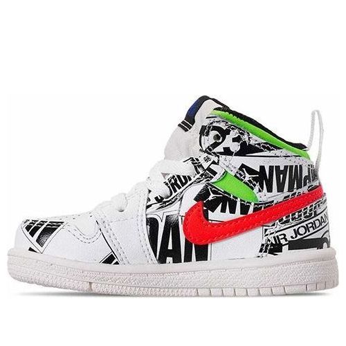 Air Jordan 1 Mid Graffiti All Over Logos