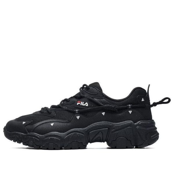 FILA Low Top Running Shoes Black White