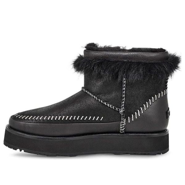 UGG Fluff Punk Boot Fleece Lined Black