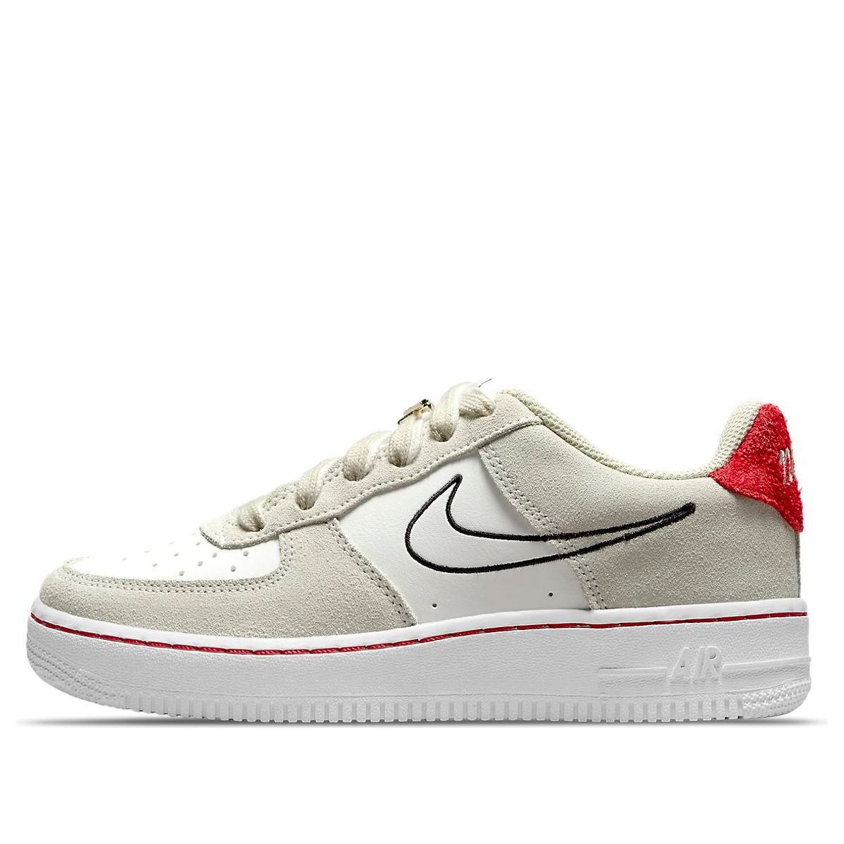 Nike Air Force 1 LV8 S50 Light Stone University Red