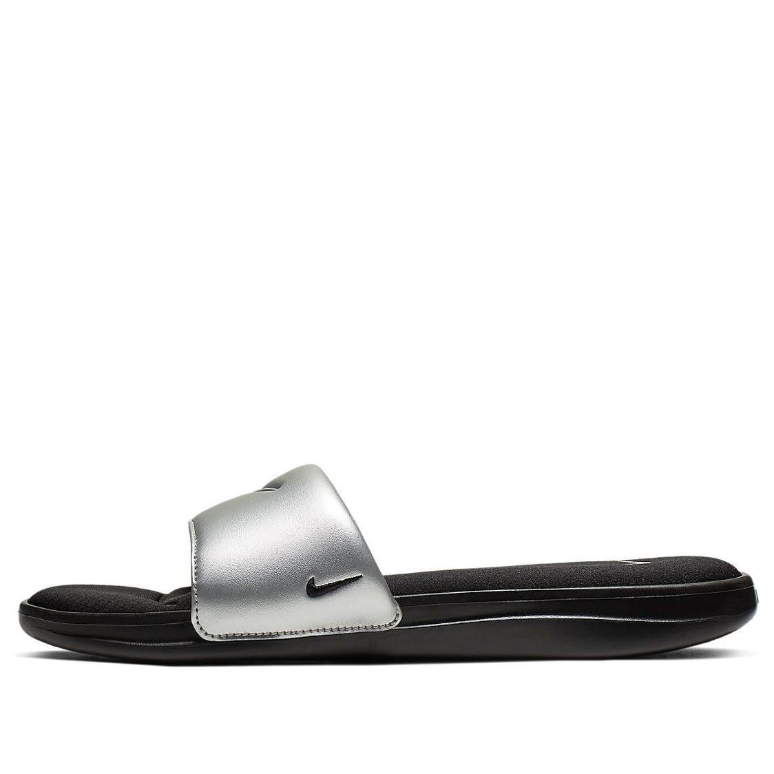 (WMNS) Nike Ultra Comfort3 Slide Slide Black/Silver AR4497-007 Nike Ultra Comfort3 Slide Slide Black/Silver