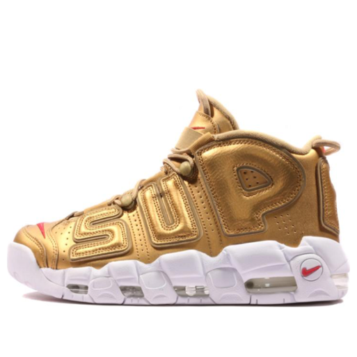 Nike x Supreme Air More Uptempo Metallic Gold